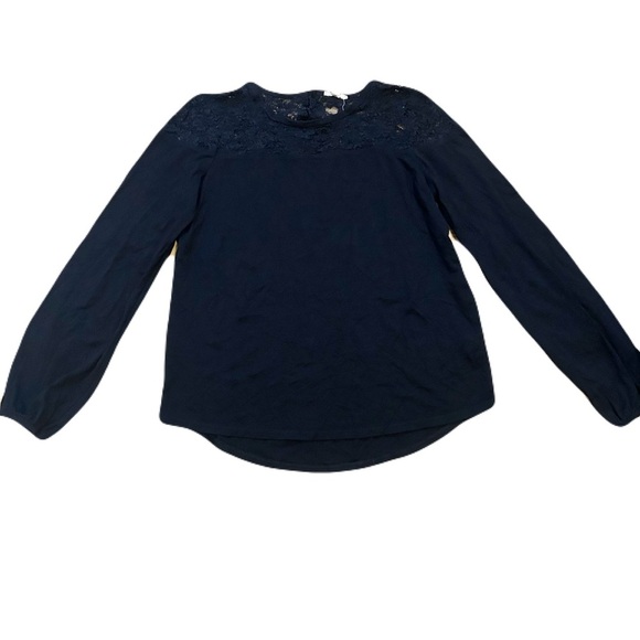 NWOT Ardene Black Lace Shoulder Long Sleeve Blouse - Women’s Medium - Picture 1 of 7